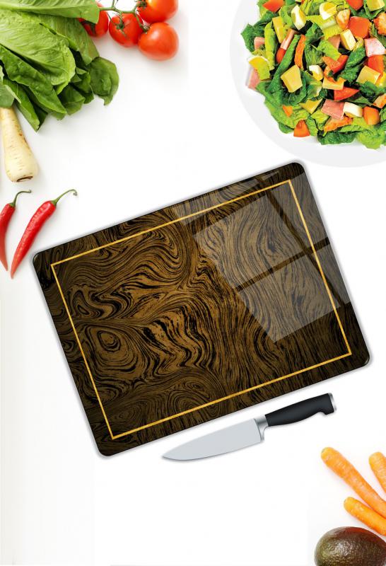 Minimal Desen Cam Kesme Tablası