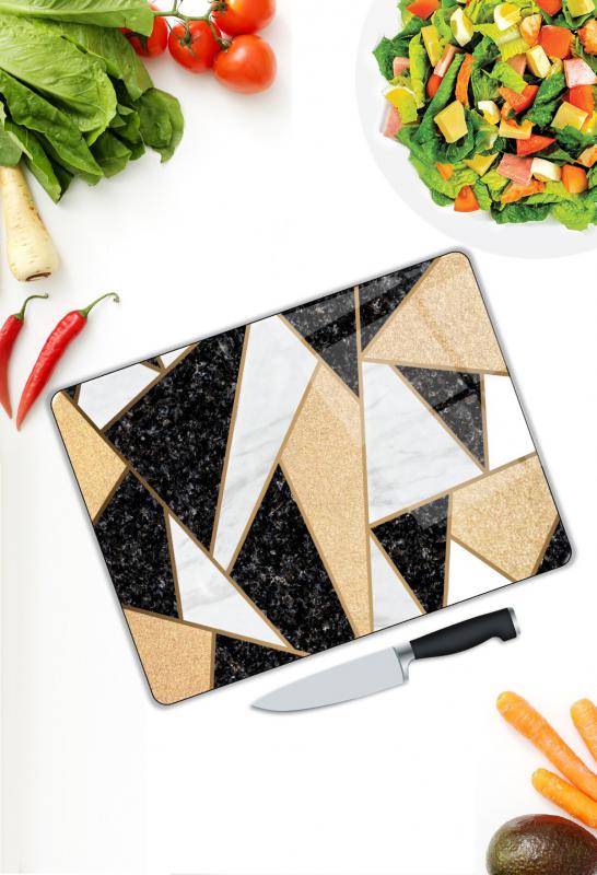 Minimal Desen Cam Kesme Tablası