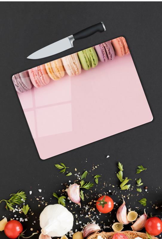 Renkl Desen Cam Kesme Tablası