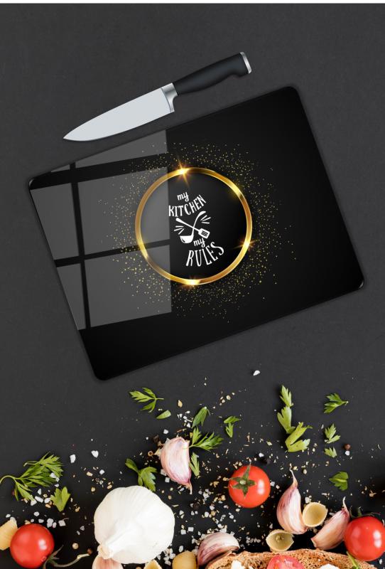 Altın Desen Cam Kesme Tablası