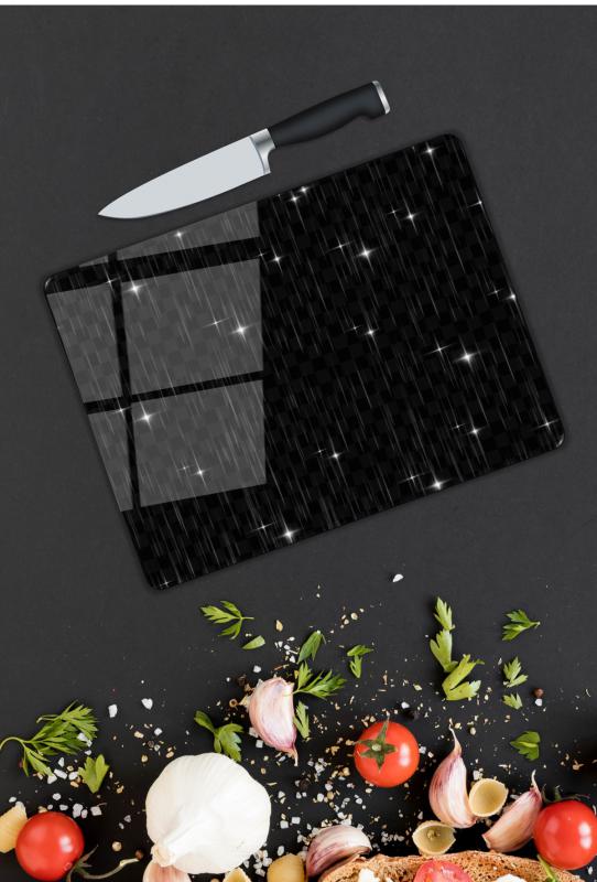 Minimal Desen Cam Kesme Tablası