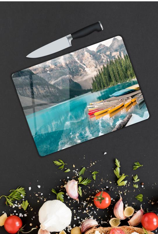 Göl Desen Cam Kesme Tablası