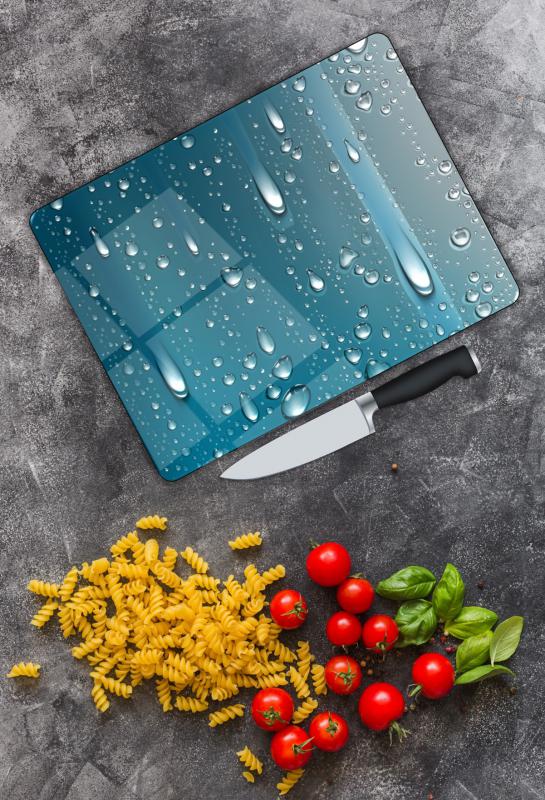 Damla Desen Cam Kesme Tablası