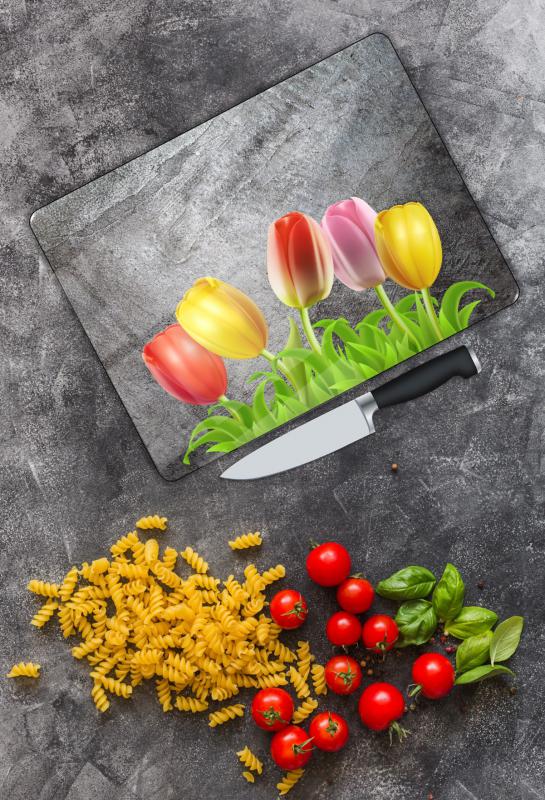 Lale Desen Cam Kesme Tablası