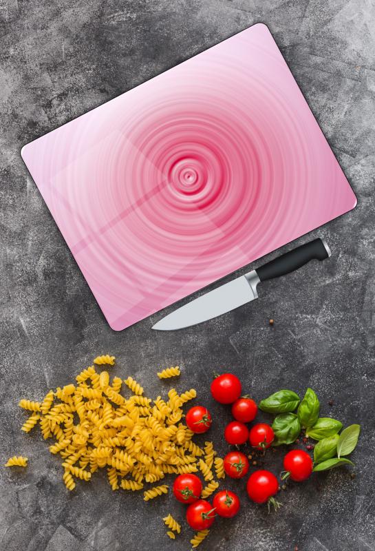 Pembe Damla Cam Kesme Tablası