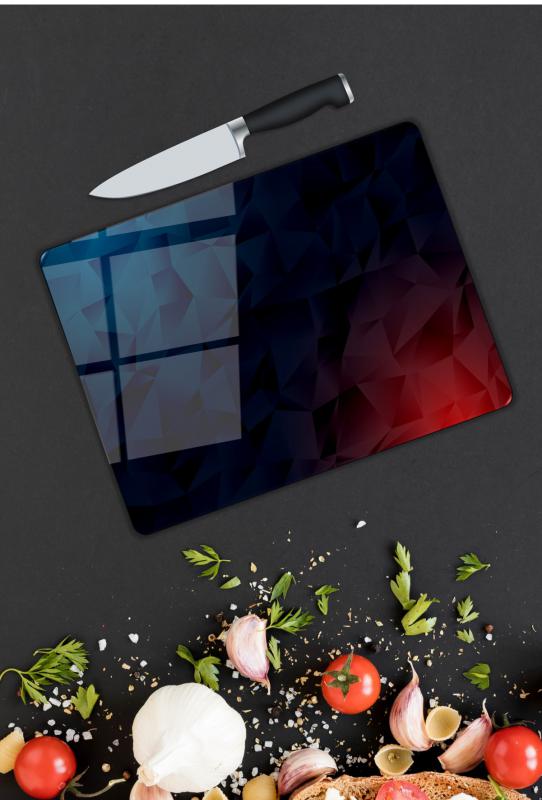 Koyu Prizma Desen Cam Kesme Tablası