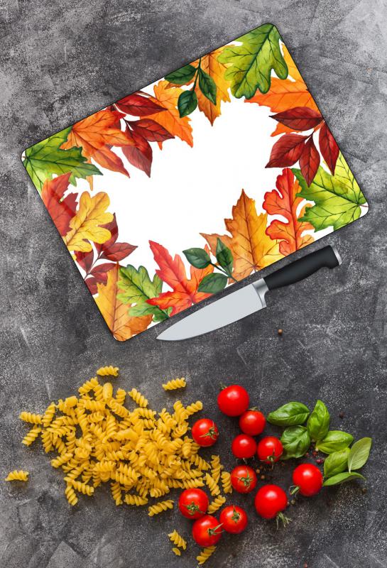 Renkli Desen Cam Kesme Tablası