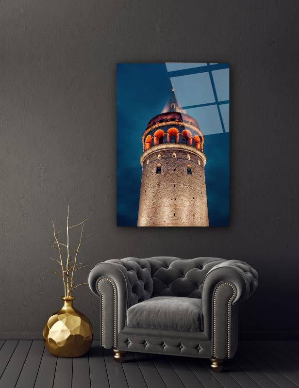 Galata Kulesi Cam Tablo
