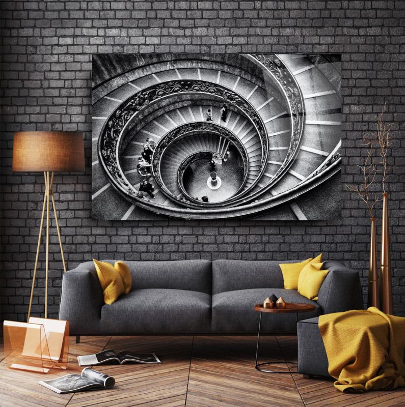 Spiral Merdivenler Cam Tablo