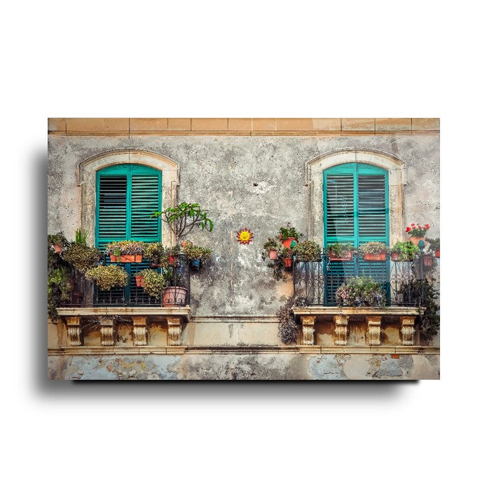 Çiçekli Balkon Cam Tablo