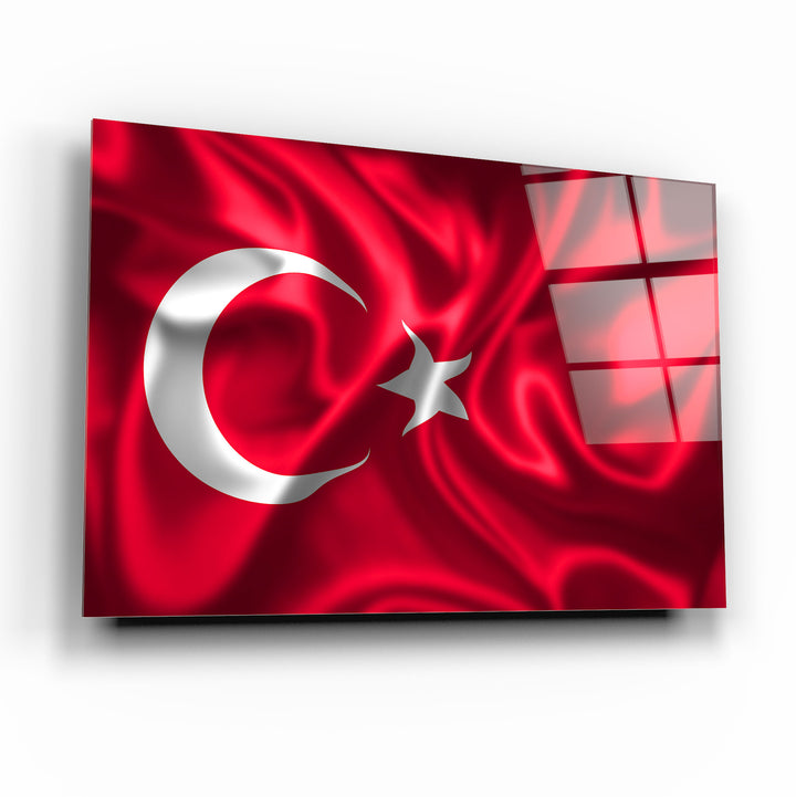 Türk Bayrağı Cam Tablo