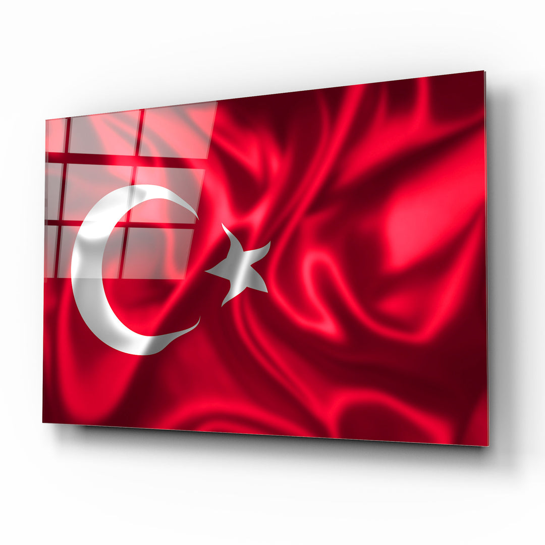 Türk Bayrağı Cam Tablo