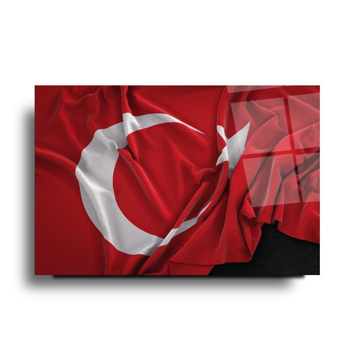 Türk Bayrağı Cam Tablo