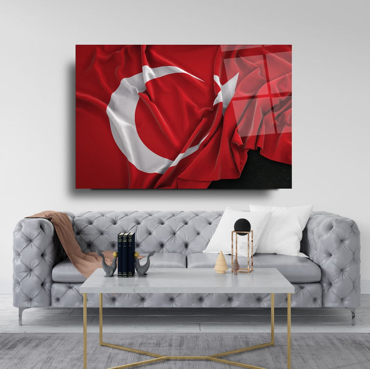 Türk Bayrağı Cam Tablo