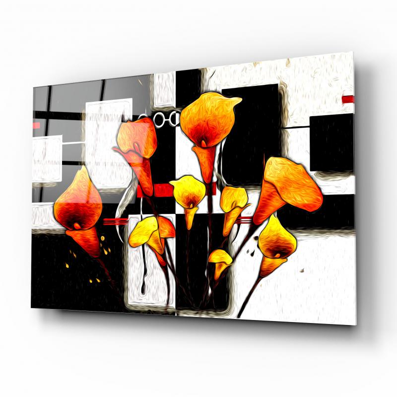 Çiçek Cam Tablo