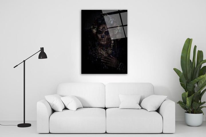 Kadın Silüeti Cam Tablo