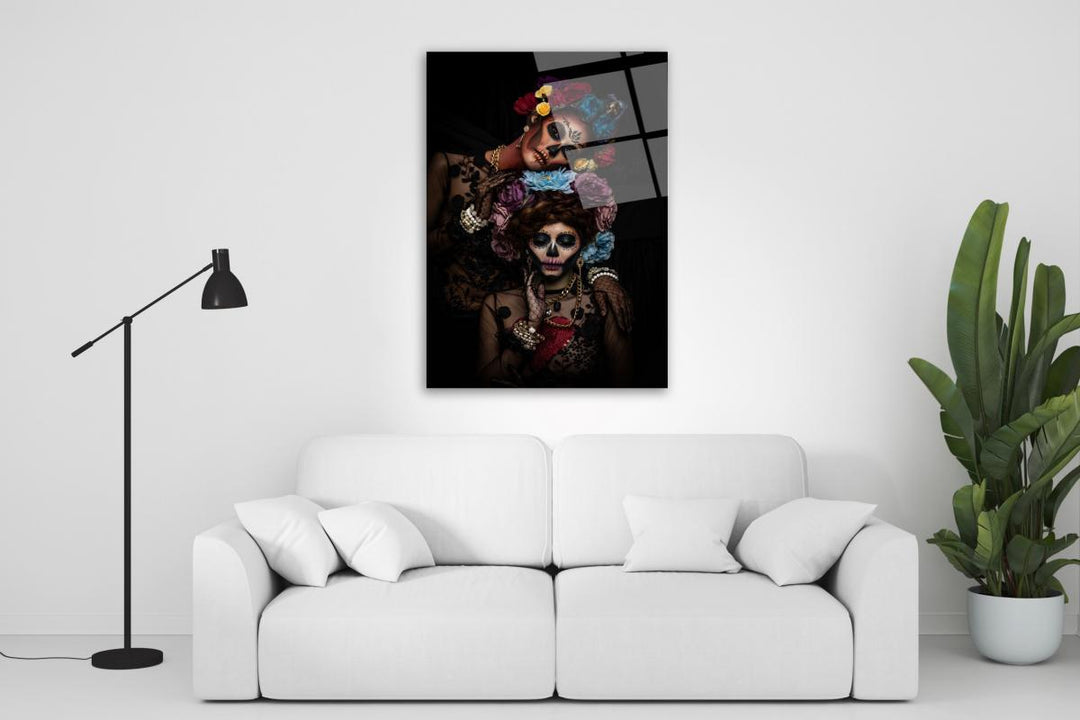 Kadın Silüeti Cam Tablo