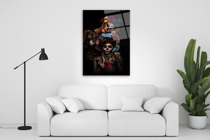 Kadın Silüeti Cam Tablo