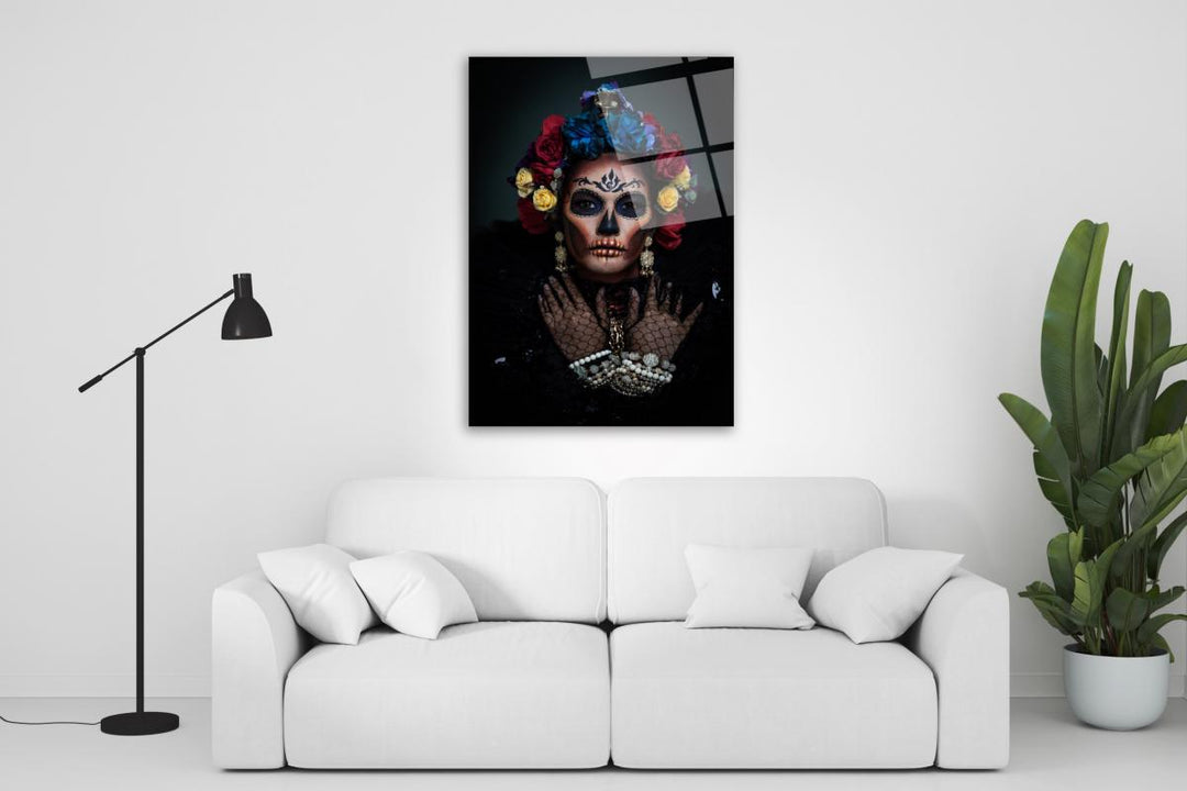 Kadın Silüeti Cam Tablo