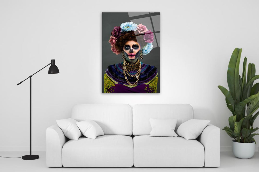 Kadın Silüeti Cam Tablo