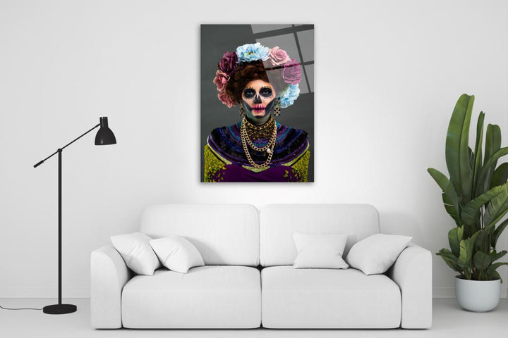 Kadın Silüeti Cam Tablo