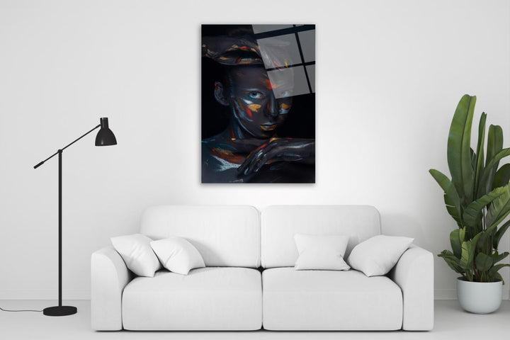 Kadın Silüeti Cam Tablo
