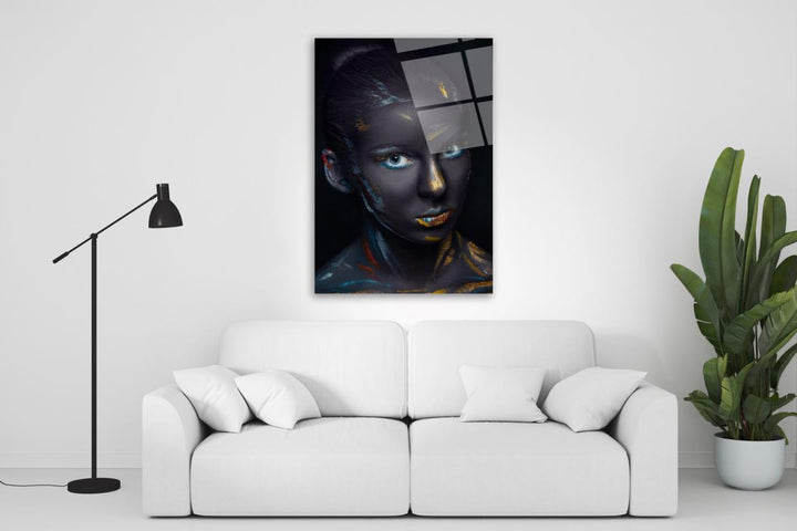 Kadın Silüeti Cam Tablo