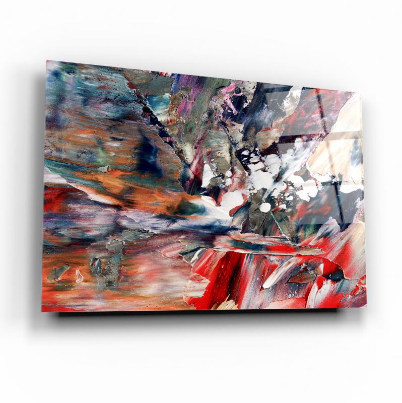 Soyut  Yağlı Boya Cam Tablo