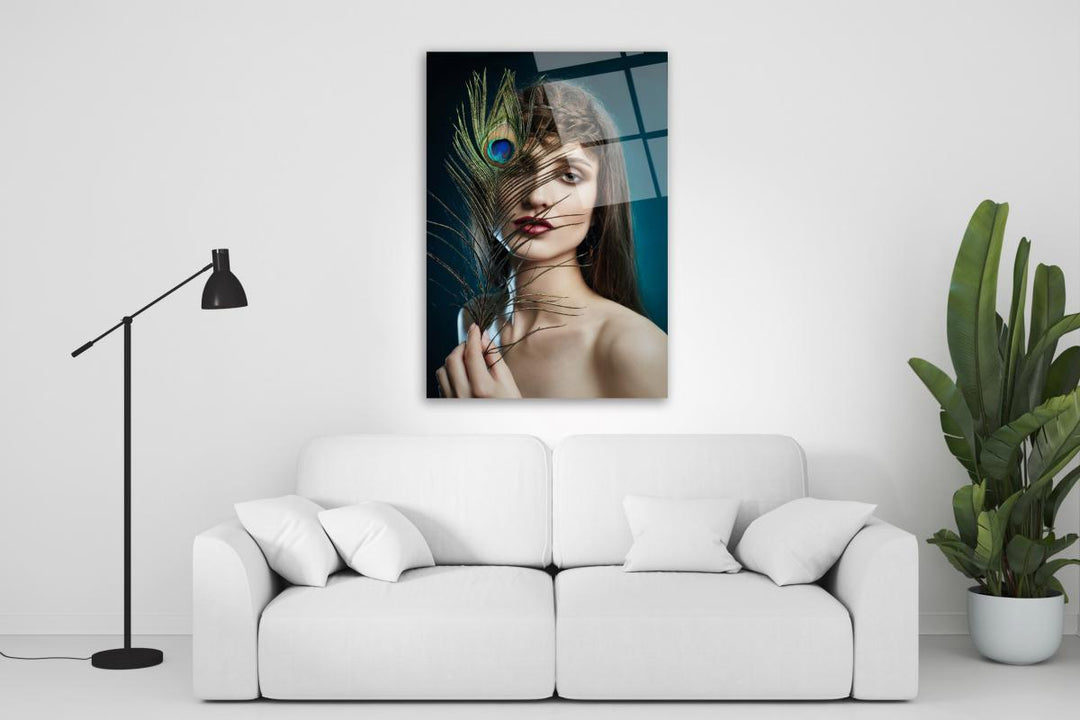 Kadın Silüeti Cam Tablo