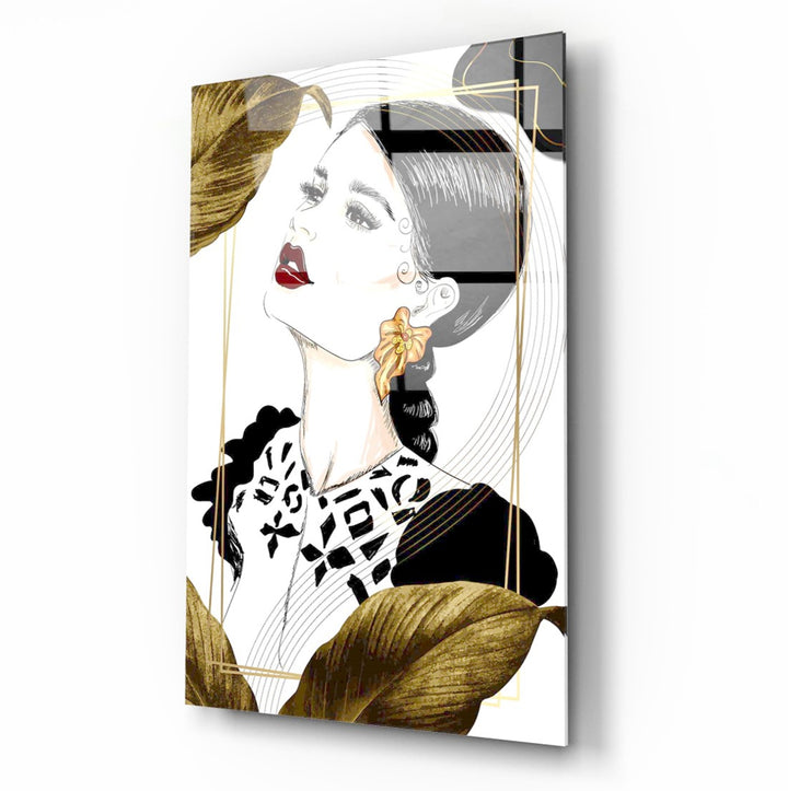 Kadın Silüeti Cam Tablo