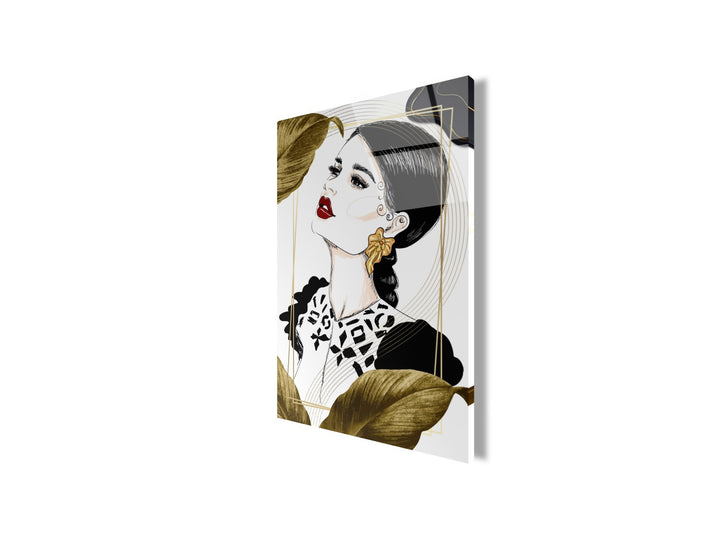 Kadın Silüeti Cam Tablo