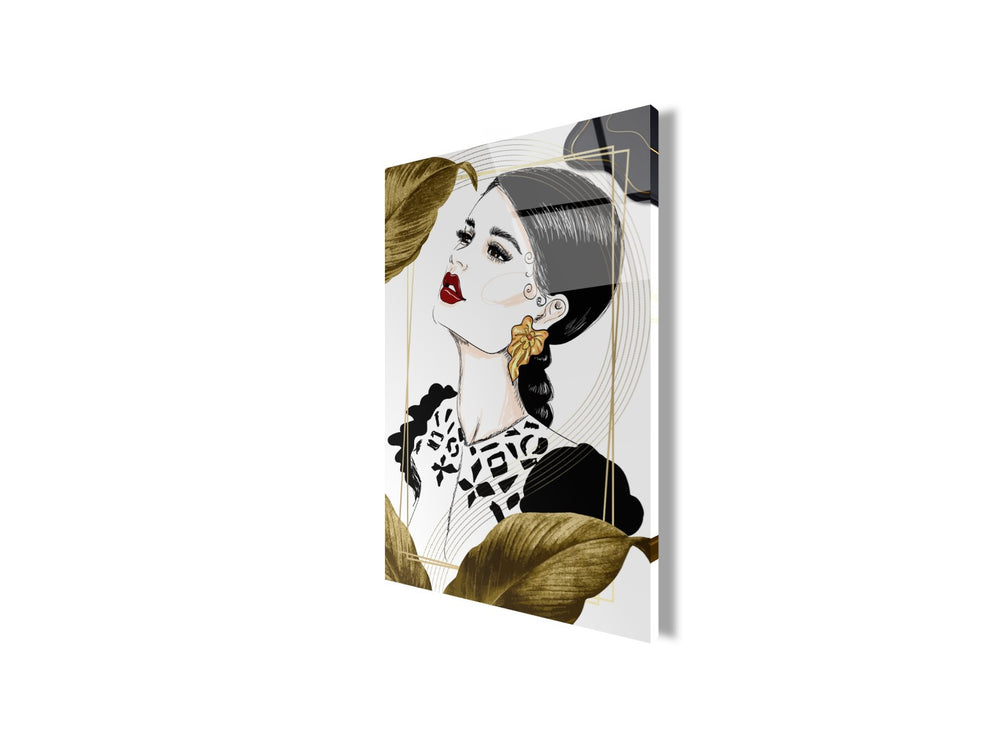 Kadın Silüeti Cam Tablo