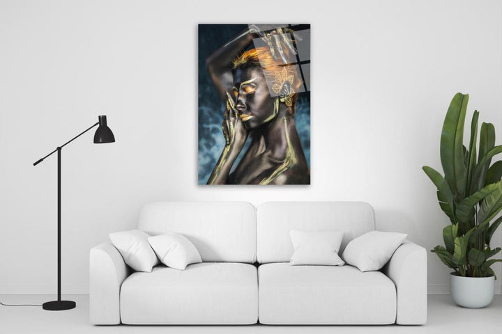 Kadın Silüeti Cam Tablo