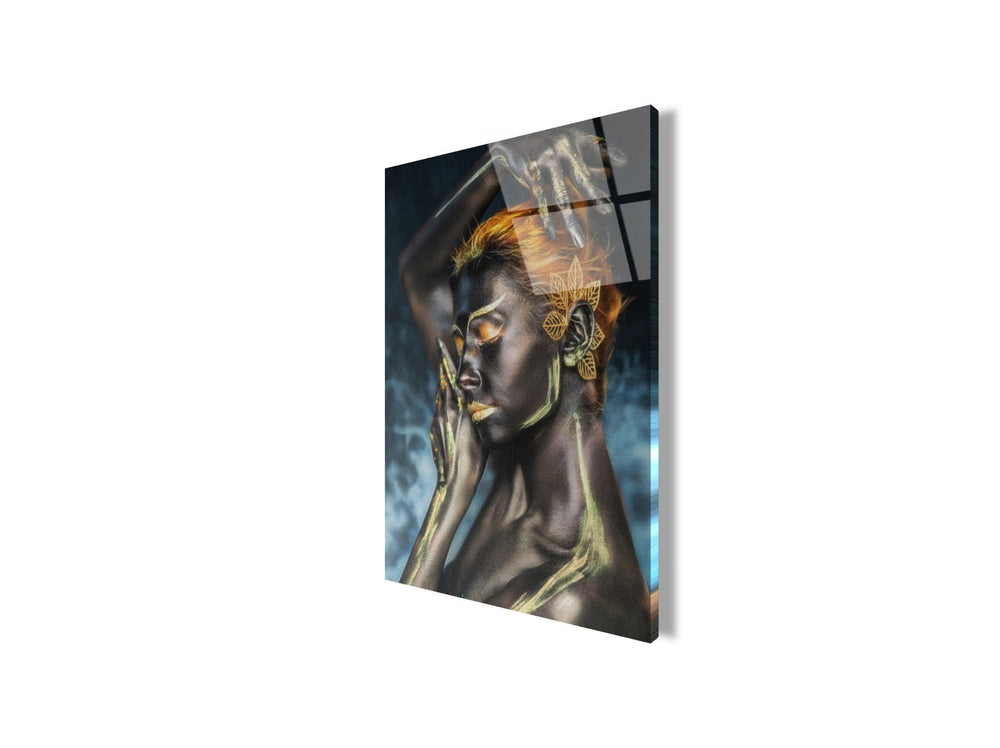 Kadın Silüeti Cam Tablo