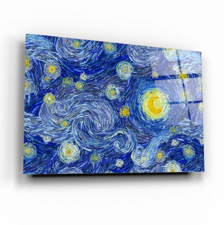 Yıldızlı Gece Cam Tablo