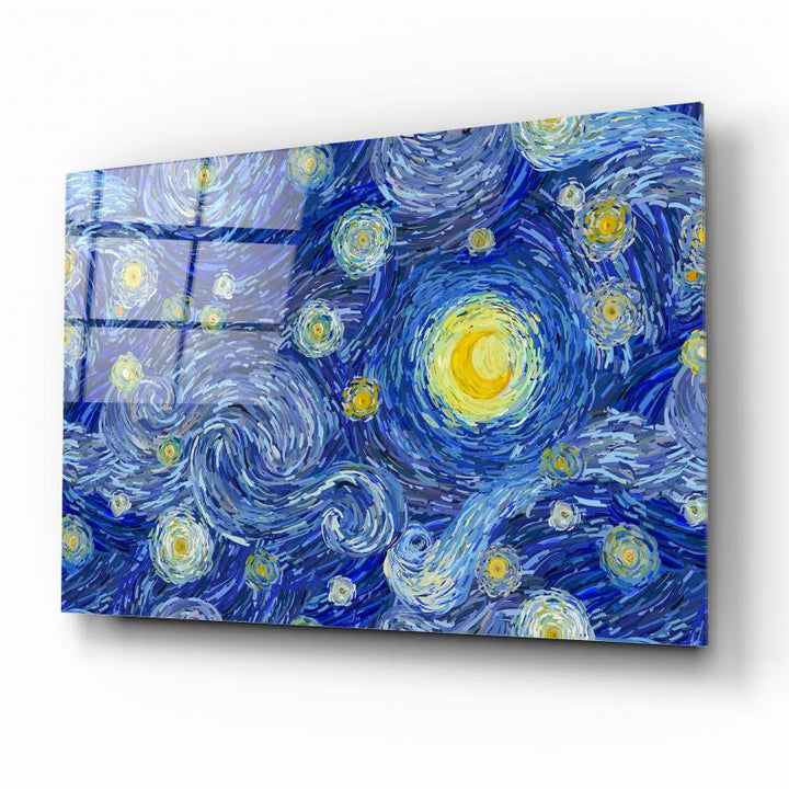 Yıldızlı Gece Cam Tablo