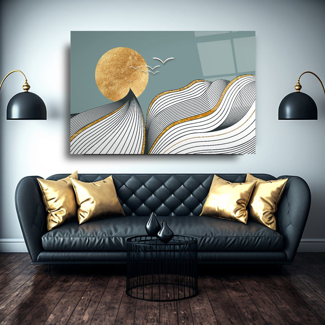 Ay Manzarası Cam Tablo