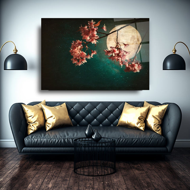 Ay Manzarası  Cam Tablo