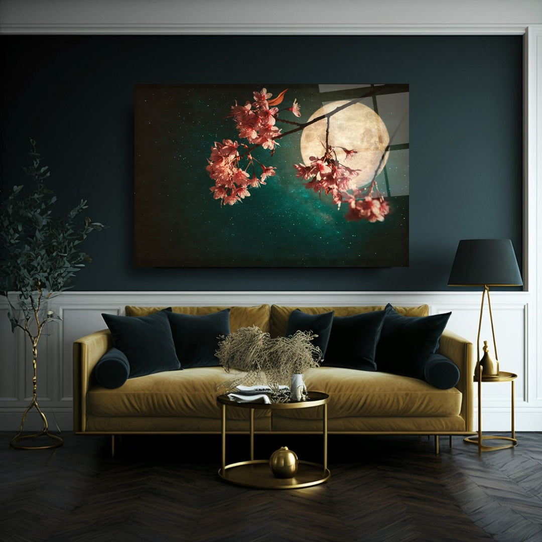 Ay Manzarası  Cam Tablo