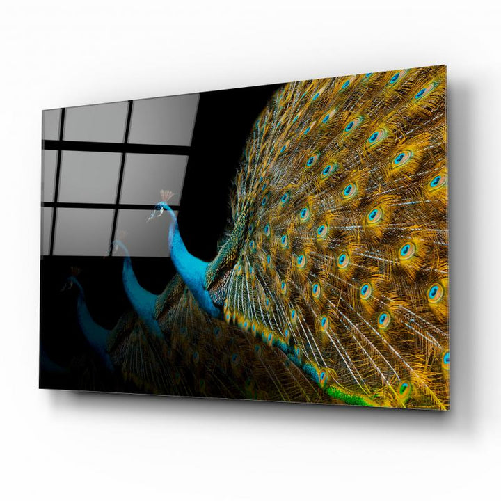 Tavus Kuşu Cam Tablo