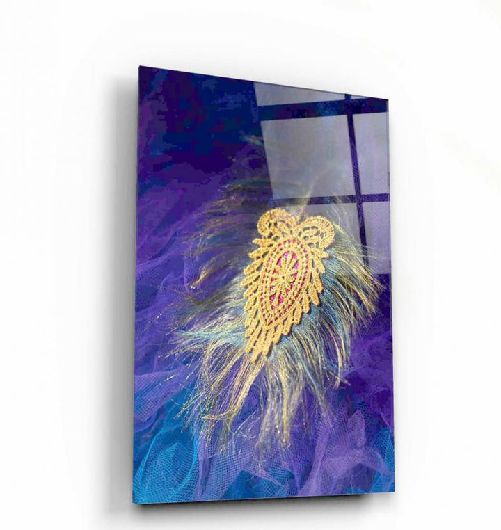 Renkli Tüy Cam Tablo