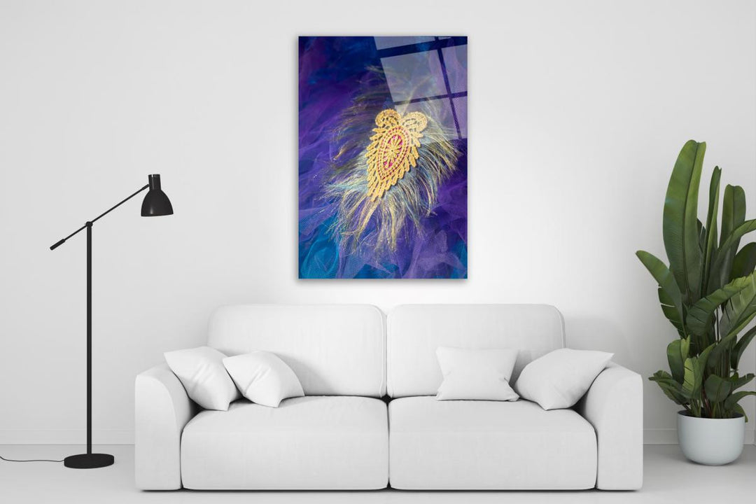 Renkli Tüy Cam Tablo