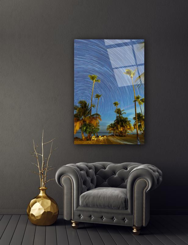 Yağlı Boya Manzara Cam Tablo