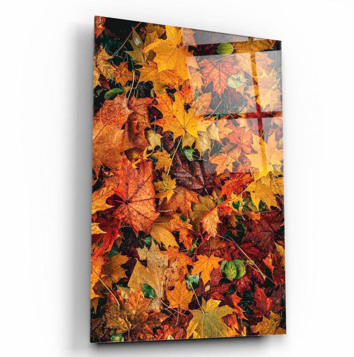 Yapraklar Cam Tablo
