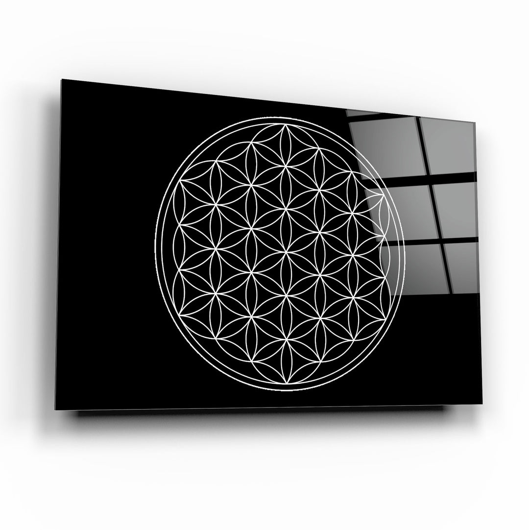 Yaşam Çiçeği Cam Tablo