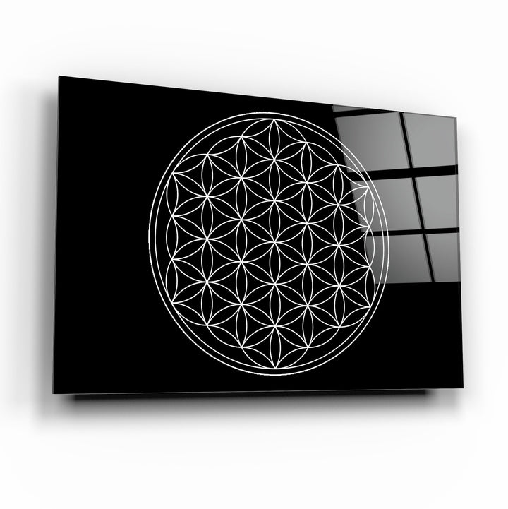 Yaşam Çiçeği Cam Tablo