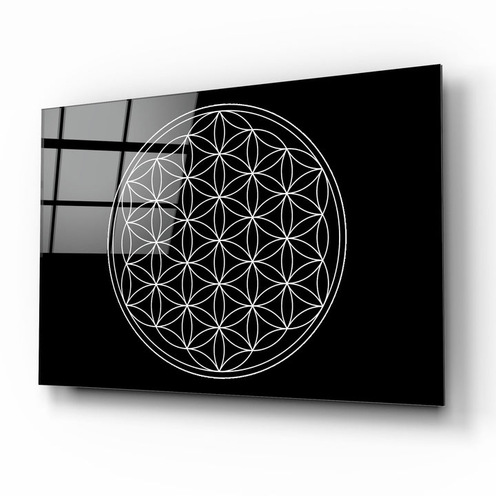 Yaşam Çiçeği Cam Tablo