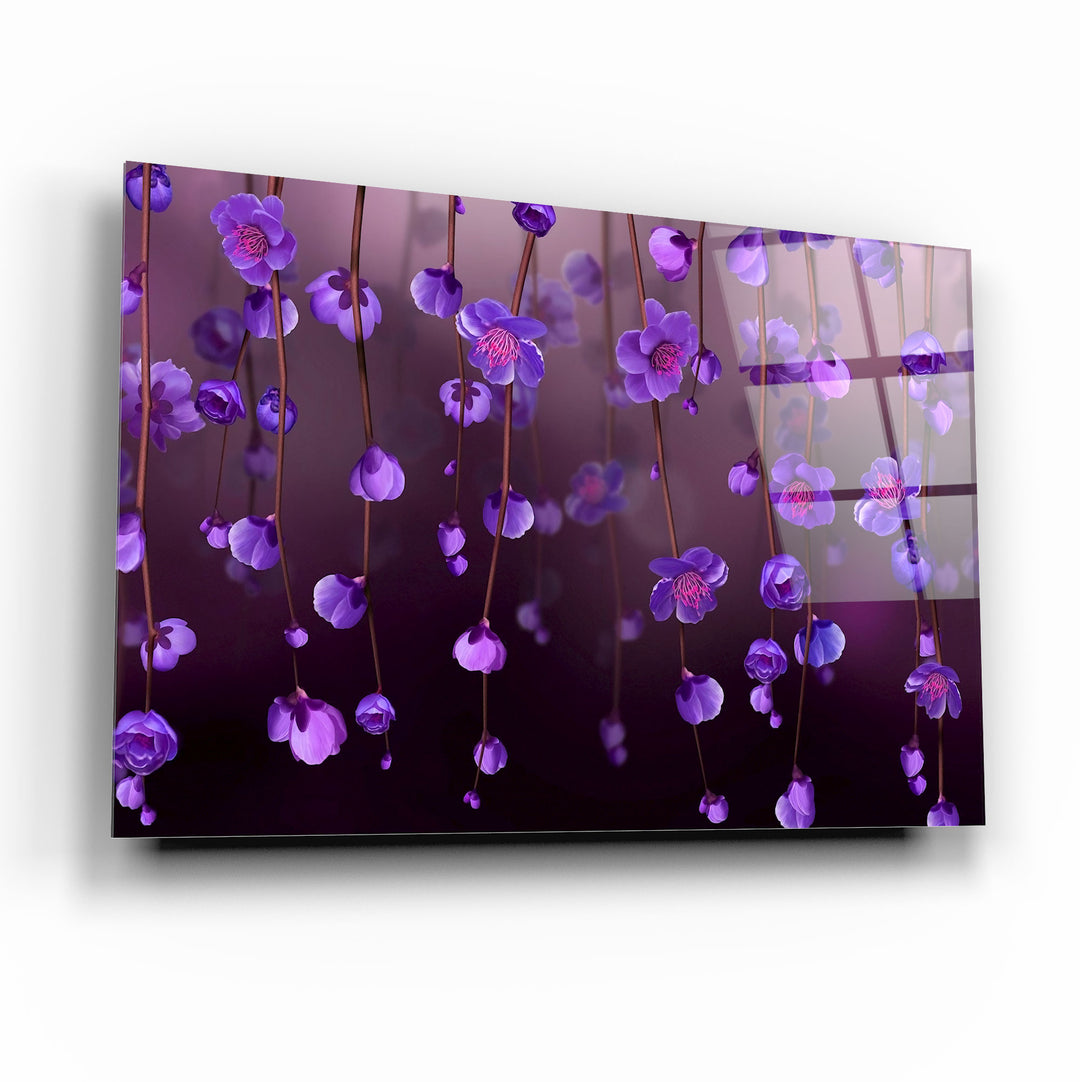 Çiçekler Cam Tablo