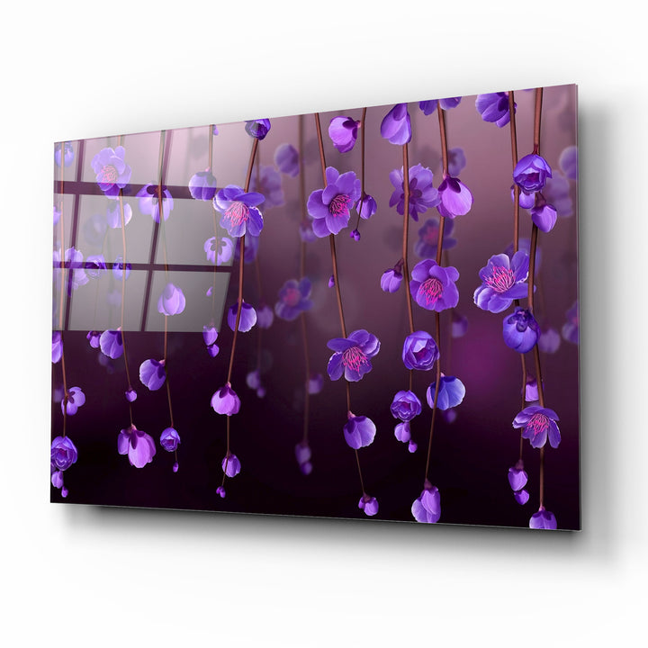 Çiçekler Cam Tablo