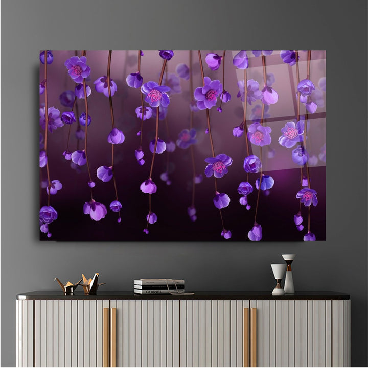 Çiçekler Cam Tablo